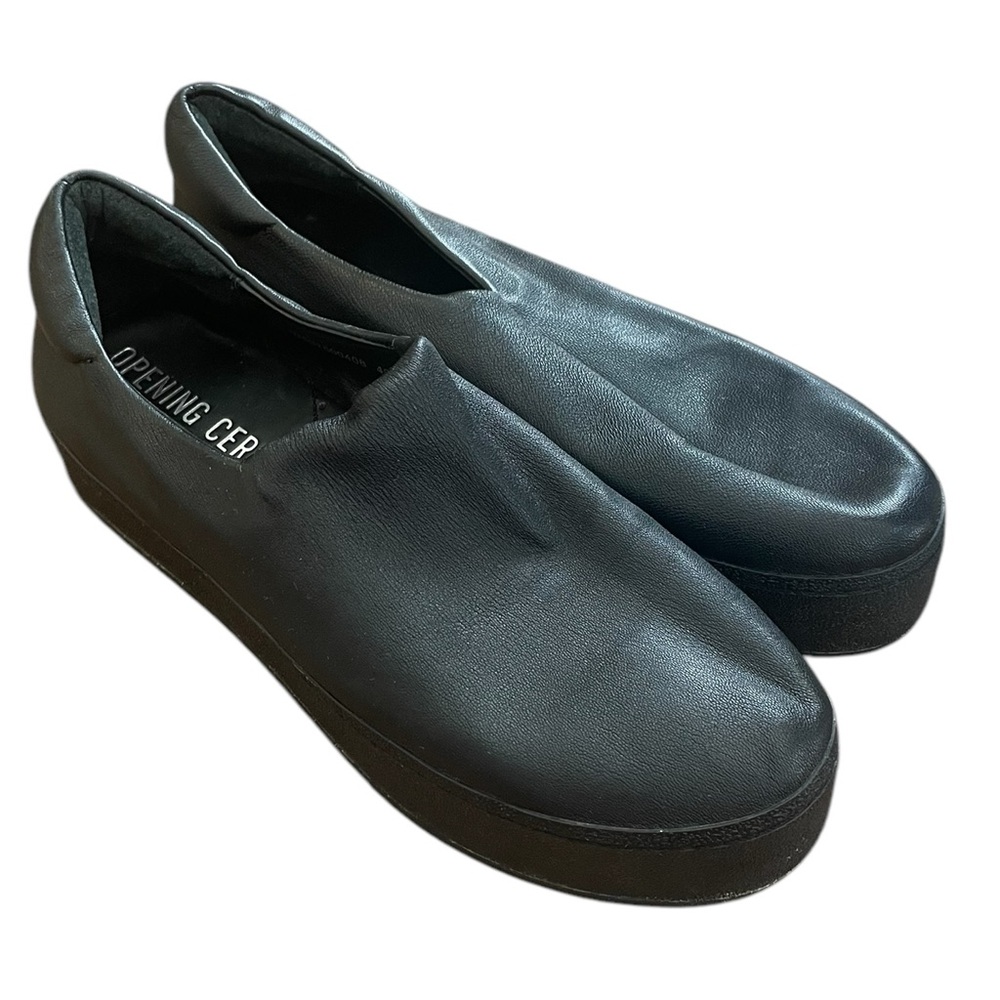 OPENING CEREMONY Leather Slip On Platform Sneakers
